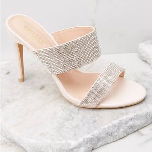Beautiful sequin heels in nude
